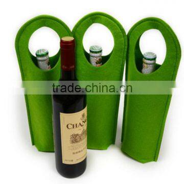 Red wine bag with felt ;Red wine felt bag