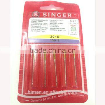 Singer Premium Ball Point Sewing Machine Needles 2045 - Sizes 80/11,100/16- 5pcs Pack