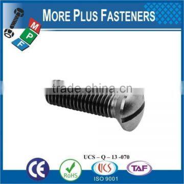 Made in Taiwan DIN 964 M5x40 Slotted Raised Countersunk Head Screw A4 Stainless Steel