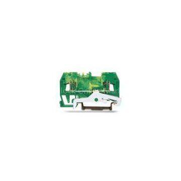 Eurostyle 2 Conductor Ground Spring Cage Terminal Block , Front-entry Type