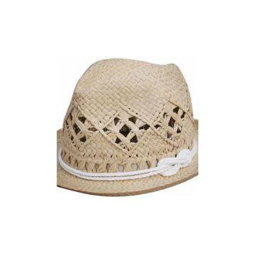 Promotional Ivory Paper Straw Beach Hats for Lady