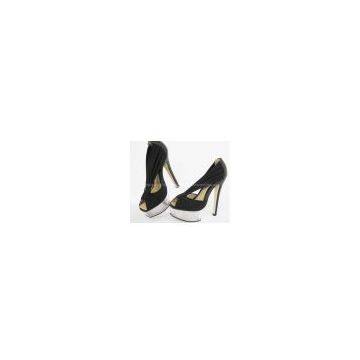 replica Fendi sandal black with crystal platform