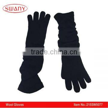 2016 Winter Black Long Fashion Women Wool gloves