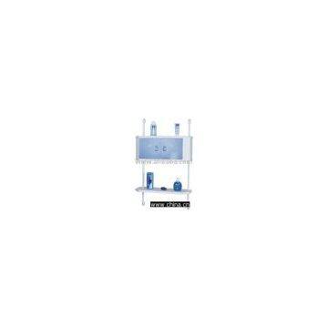 Plastic Bathroom Cupboard and Shelf System Installable to the Wall