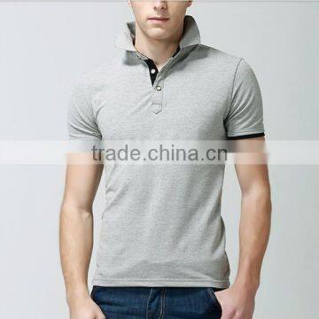 2016 New design man polo t shirt ,pure color lapel t shirt ,offer sample