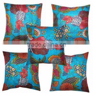 Ethnic India Hand Block Print Bedroom Decor Cotton Accent Throw Cushion Cover Case Set