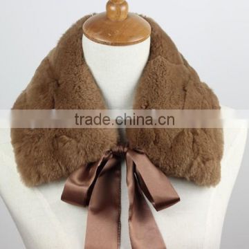 YR705 Women real rex rabbit fur detachable collar