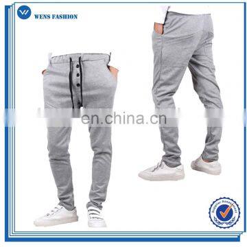 High Quality 100% Cotton Drop Crotch Mens Harem Pants