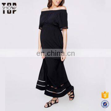 Sexy off shoulder long maternity dress new fashion ladies party dress