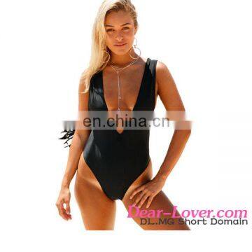 Sexy Low V Neck Fringed One Piece Bathing Suits Women Swimwear