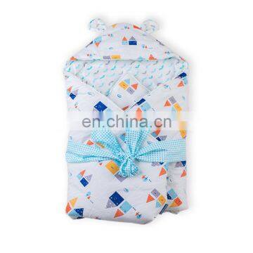 Unisex Baby Receiving Blanket Custom LOGO Newborns Swaddle Wrap Set