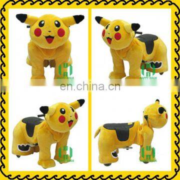 Ride on cartoon character plush toys electric animal toys for kids