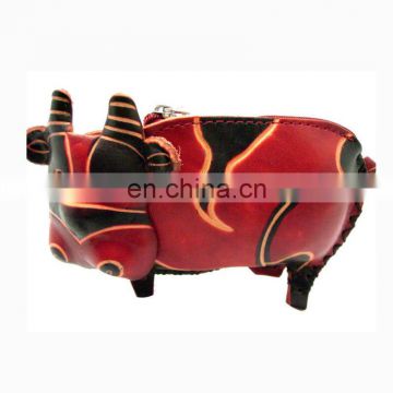 promotional Cow Animal Shaped coin purse wholesale women genuine leather coin purse for men MCP-0100