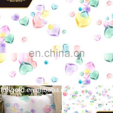 Top Grade Plain Multicolor Love Heart Printed Fabric For Bedding Pillow