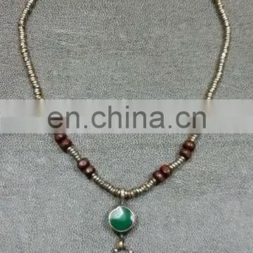 (KN-020) Afghan Tribal Gems Necklace