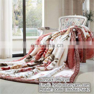 Polyester cheap stock south korean blanket fleece blanket