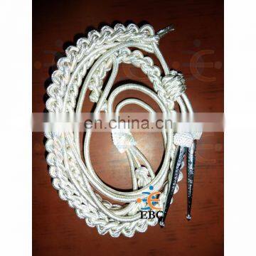 Military Aiguillette, Gold Wire Military Double Tip Uniform Aiguillette, Navy Aiguillette Lanyard, Shoulder Cord
