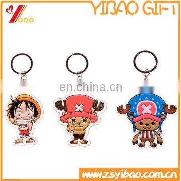 Alibaba top quality custom PVC rubber keychain for promotional gifts