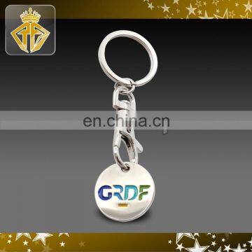 Shiny Silver GRDF Trolley Coin Keychain