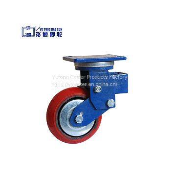 Heavy Duty Cross Transverse Spring PU Shock Absorbing Castor