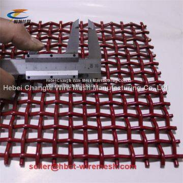 Red 65mn Woven Crimped Metal Screen Mesh photo-3