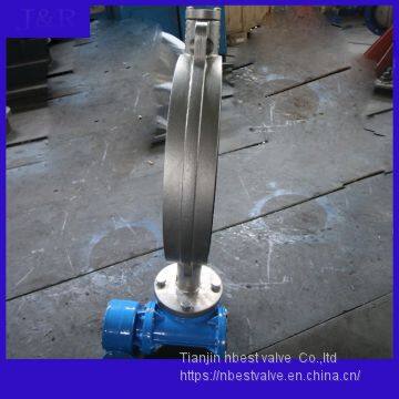 D371FP-10P DN350 All Stainless Steel PTFE Seat Wafer Butterfly Valve With Double Grade Worm Gear photo-3