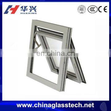 Easy Installment space saving float glass cheap aluminum awning window