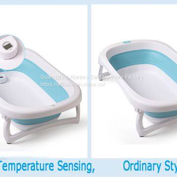 Plastic Baby Folding Bathtub With Temperature Foldable Portable Bath Tub photo-2