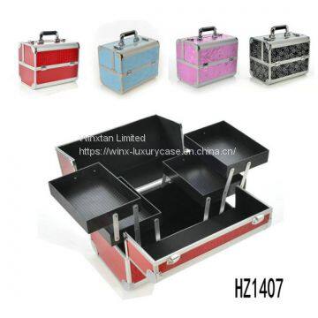 Spot Goods cheap aluminum cosmetic case bag makeup case bag with 4 trays and more than 100 color options From Manufacturer Winx Foshan,Guangdong,China Supplier