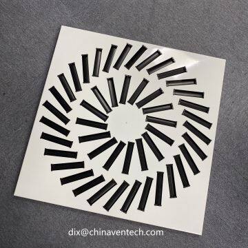 Hvac Air Conditioning Office Ceiling Fresh Air Square Swirl Diffuser With 48 Blades photo-5