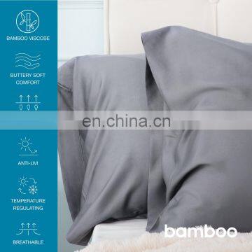 Natural Hypoallergenic Breathability Cozy Summer Bamboo Fiber Durable Pillowcases photo-6