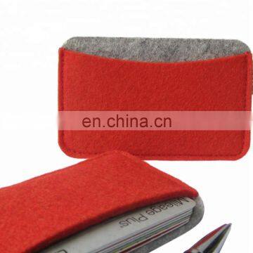 NEW style wool felt business card sleeve bag with customized logo