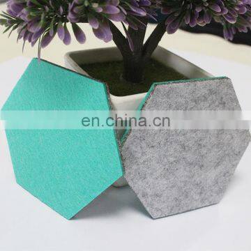 Customized Colorful Hexagon Felt Coasters photo-5