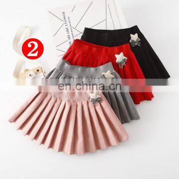Sprint Autumn Vintage Kid Girl Pleated Skirt Children Girl Solid Pu Leather Pleated Skirt Short School Girl Skirt for 4-8T photo-3