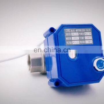 DN15-DN50 F-BSPx F-BSP   CE Motorized Water Brass Solenoid electric Ball Valve with signal feedback