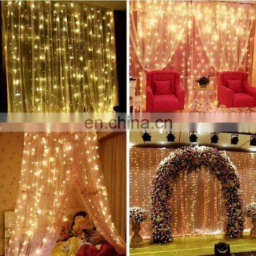 3*3M 300LEDs Copper/Silver Wire 8 Functions Remote Controller USB Connectors Operated Fairy String LED Curtain Lights photo-7