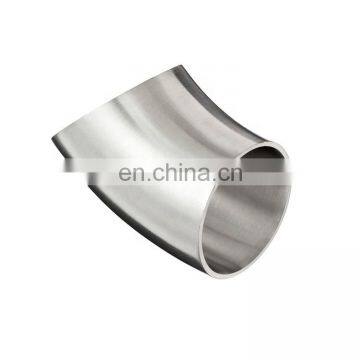 SS304 SS316 Wholesale Hygienic 45 & 90 Degree Short Elbow With Weld Ends photo-2