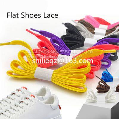 Manufacture Wholesale Multi Colored Multiple lengths Flat Shoe Lace Shoes Strings Polyester Lace