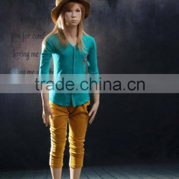 Wholesale Cheap Full Body Fiberglass Children Mannequin Teenager Girls Model Realist Dummy Manikin SK02