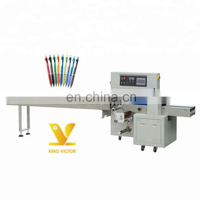 Horizontal pencil pen packing packaging machine for plastic pen