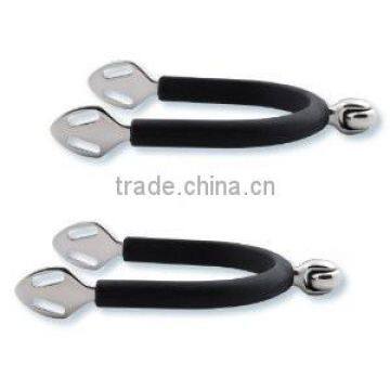 Horse Racing / Riding Ball Spurs Rubber Grip - Stainless Steel - Horse Riding Gear & Equipment (High Quality)