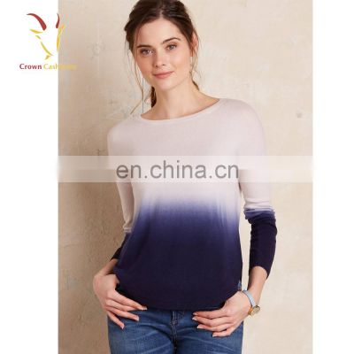 Knitted Cropped Women Pullover Cashmere Crewneck Sweater