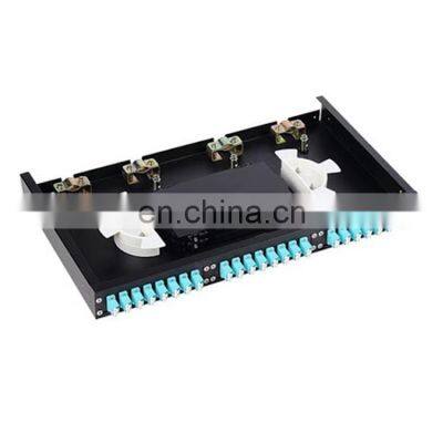 Whole sale optical odf fixed type sc lc fc st adapter 48 port core fiber optic patch panel