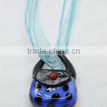 2014 hot sales Lampwork Glass Pendant Necklace Lampwork glass Necklace murano glass starfish pendant with wax cord