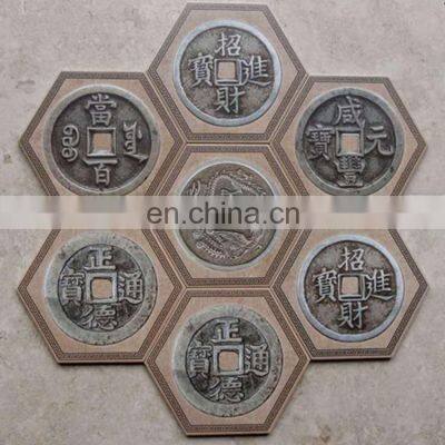 230*200*115 Art Tile Mediterranean Style Blue and White Porcelain Hex Floor Tile/Wall Tile photo-5