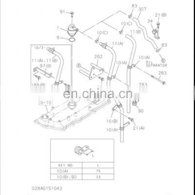 8-98018783-0 8980187830 Hose Rubber for Isuzu Zx200-3 4HK1 Engine Parts photo-3