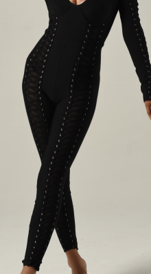 Dress Autumn and Winter European and American Banquet Bandages photo-5