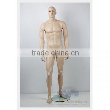 Standing fiberglass male mannequin for clothing shop