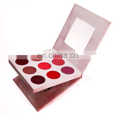 Custom pro cosmetic lip glosss palette private label lipstick compact packaging