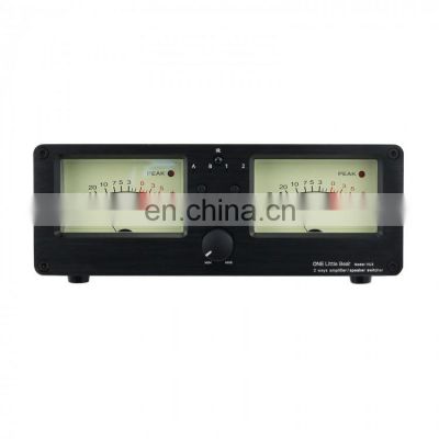 One Little Bear VU3 2-Way Amplifier Speaker Switcher VU Meter with  Remote Control Adjustable Backlight